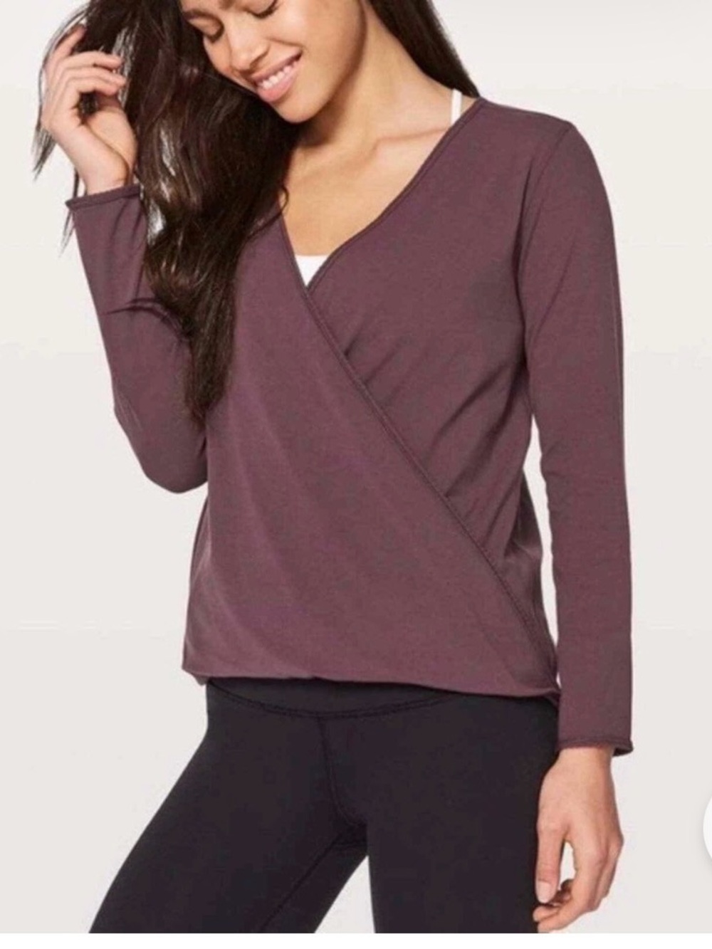 Lululemon Full Freedom Long Sleeve Top in Black Cherry' 12